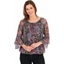 Picture of Printed Chiffon Top - FRENCH BLUE/CERISE