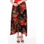 Picture of Printed Crinkle Crepe Maxi Skirt - BLACK/RUBY