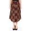Picture of Printed Dip Hem Midi Skirt - BLACK/RED