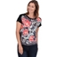 Picture of Printed Jersey Short Sleeve Top - BLACK/RED - M