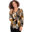 Picture of Printed Long Sleeve Top - BEIGE/MUSTARD - M