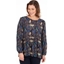 Picture of Printed Relaxed Fit Top - MULTI BLUE/NAVY - 16