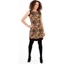 Picture of Printed Sleeveless Stretch Dress - BLACK/SALMON - S