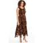 Picture of Printed Smocked Maxi Dress - BLACK/SALMON - 16