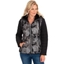 Picture of Quilted Zip Coat - BLACK FLORAL - 12