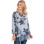 Picture of Relaxed Fit Floral Print Top - BLUE