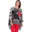 Picture of Relaxed Fit Printed Top - BLACK/RED - M