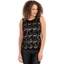 Picture of Sequin Fringed Mesh Sleeveless Top - BLACK/GOLD