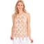 Picture of Sequin Fringed Sleeveless Top - CORAL/ROSE GOLD - XXL