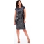 Picture of Sequinned Velour Fitted Dress IDNIGHT/SILVER