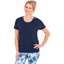 Picture of Shimmer Short Sleeve Gym Top - NAVY - L