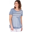 Picture of Short Sleeve Layered Patchwork Stripe Top - BLUE
