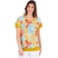 Picture of Short Sleeve Printed Jersey Top - PEAR/SEA BLUE/ORANGE - XXL