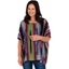Picture of Short Sleeve Stripe Printed Lightweight Top - BLACK/PURPLE