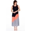 Picture of Sleeveless Colour Block Maxi dress IDNIGHT/CORAL/GREY