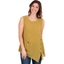 Picture of Sleeveless Crinkle Tunic - GOLDEN OLIVE - 14