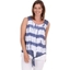 Picture of Sleeveless Double Layer Print Top - NAVY/WHITE - 22
