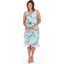 Picture of Sleeveless Floral Layered Chiffon Dress - AQUA - 18