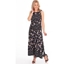 Picture of Sleeveless Floral Patchwork Printed Maxi Dress - BLACK/MULTI - 22