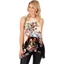 Picture of Sleeveless Floral Print Tunic - BLACK/PEACH