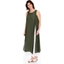 Picture of Sleeveless Layered Maxi Dress - KHAKI/WHITE - 14