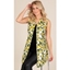 Picture of Sleeveless Lemon Print Tunic - GREEN/YELLOW