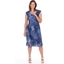 Picture of Sleeveless Pleated Tie Dye Midi Dress - ROYAL BLUE