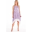 Picture of Sleeveless Printed Chiffon Layer Dress - LILAC - 18