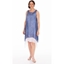 Picture of Sleeveless Printed Chiffon Layered Dress - MIDNIGHT/WHITE - 14