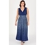 Picture of Sleeveless Printed Maxi Dress - BLUE - 22