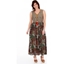 Picture of Sleeveless Printed Smocked Maxi Dress ULTI