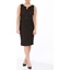 Picture of Sleeveless Textured Ponte Midi Dress - BLACK/GOLD