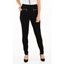 Picture of Slim Leg Pull On Ponte Trousers - BLACK - 22