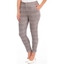 Picture of Slim Leg Suedette Check Trousers - GREY - 20