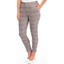Picture of Slim Leg Suedette Check Trousers - GREY - 22