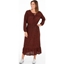 Picture of Smocked Jersey Midi Dress - RUST/BLACK - 14