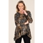 Picture of Snake Print Dip Hem Top - BLACK/BROWN - M