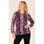 Picture of Snake Print Elasticated Top - PURPLE - XXL