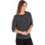 Picture of Sparkle Batwing Banded Top - BLACK/GOLD - M