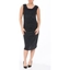 Picture of Sparkle Cowl Neck Midi Dress - BLACK/SILVER/BLUE - 14