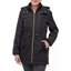 Picture of Spot Print Zip Coat - BLACK