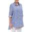 Picture of Stripe And Embroidered Blouse - BLUE/WHITE - 10