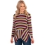 Picture of Stripe Knitted Long Sleeve Dip Hem Top - MULTI - S