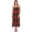 Picture of Stripe Print Pleated Maxi Dress - BLACK/RED - 18
