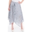 Picture of Striped Cotton Hanky Hem Skirt - BLUE/WHITE - 14