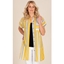 Picture of Striped Cotton Shirt Dress - MUSTARD/WHITE/BLACK - 20