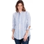 Picture of Striped Dip Hem Cotton Top - BLUE/WHITE - 18