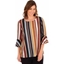 Picture of Striped Fluted Cuff Lightweight Top IDNIGHT/MUSTARD/CAMEL