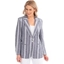 Picture of Striped Linen Blend Jacket - BLUE/WHITE