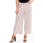Picture of Striped Wide Leg Cropped Trousers - CREAM/RED/BLACK - 12